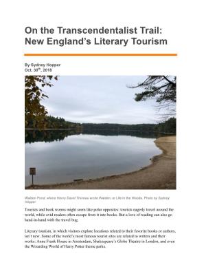 On the Transcendentalist Trail: New England's Literary Tourism