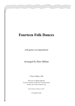 Fourteen Folk Dances