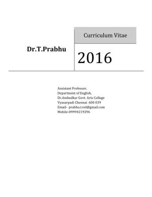 Dr.T.Prabhu 2016