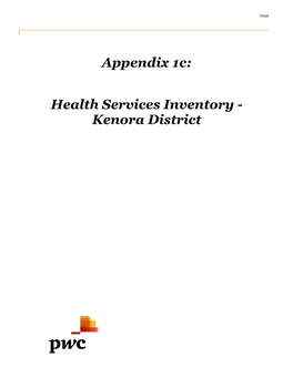 Appendix 1C: Health Services Inventory