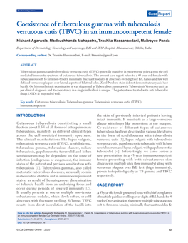 Coexistence of Tuberculous Gumma with Tuberculosis Verrucous Cutis (TBVC) in an Immunocompetent Female