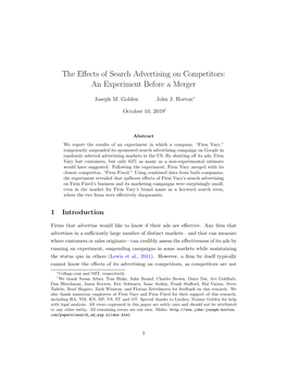 The Effects of Search Advertising on Competitors