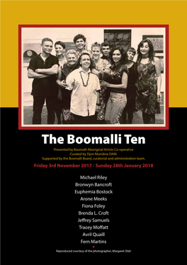 The Boomalli Ten Presented by Boomalli Aboriginal Artists Co-Operative Curated by Djon Mundine OAM