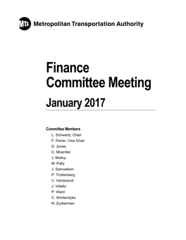 Finance Committee Meeting January 2017