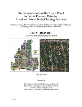 Expert Panel Report on Street and Storm Drain Cleaning