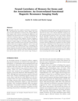 An Event-Related Functional Magnetic Resonance Imaging Study