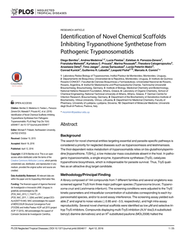 Identification of Novel Chemical Scaffolds Inhibiting Trypanothione Synthetase from Pathogenic Trypanosomatids