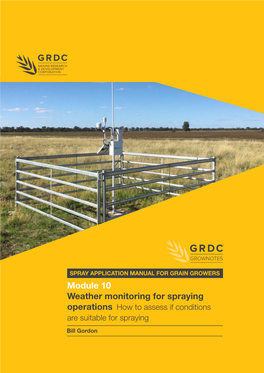 Module 10: Weather Monitoring for Spraying Operations