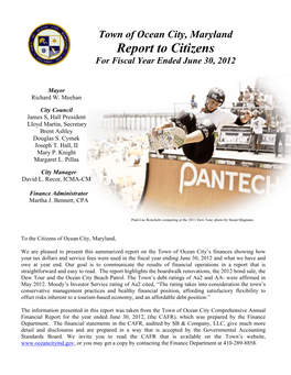 Report to Citizens for Fiscal Year Ended June 30, 2012
