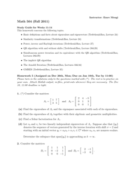 Math 504 (Fall 2011)