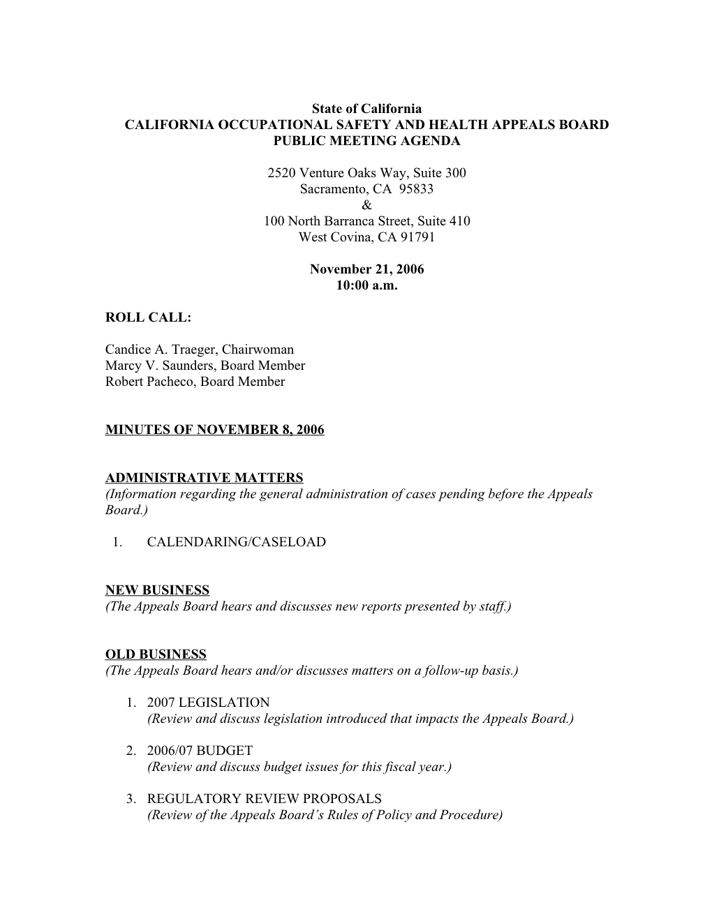 California Occupational Safety & Health Appeals Board s8