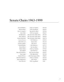 Senate Chairs 1963-1999