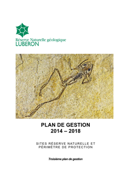 Plan De Gestion 2014-2018 RNN Du Luberon