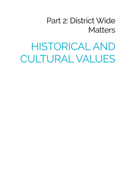 Historical and Cultural Values