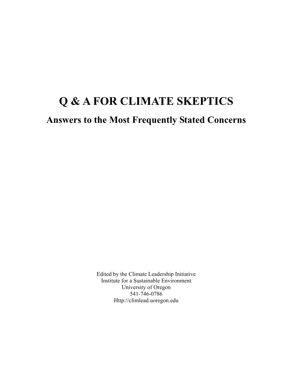 View / Open Q&A for Climate Skeptics.Pdf