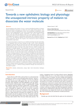 The Unsuspected Intrinsic Property of Melanin to Dissociate the Water Molecule