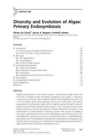 Diversity and Evolution of Algae: Primary Endosymbiosis