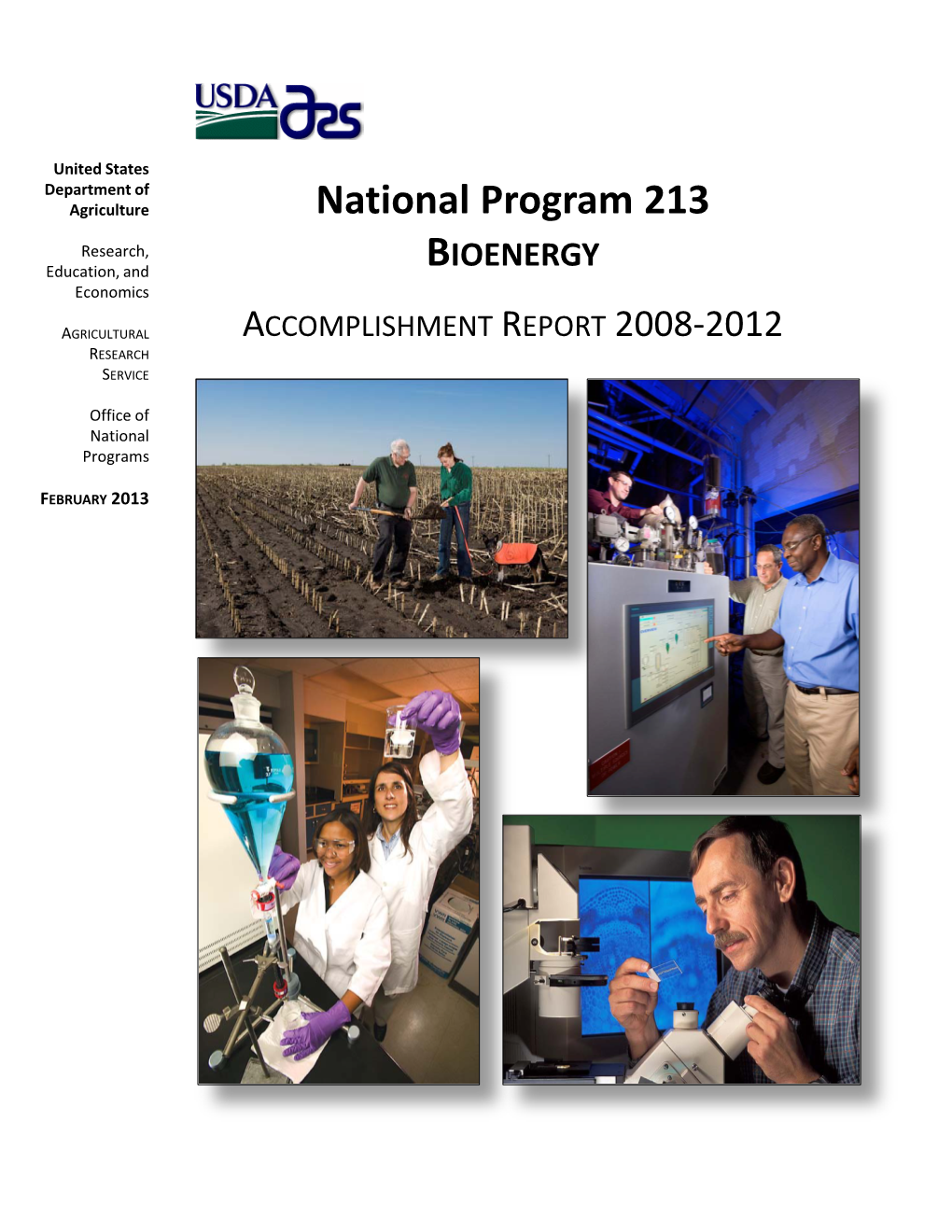 National Program 213 Bioenergy