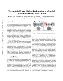 Towards Reliable (And Efficient) Job Executions in a Practical Geo