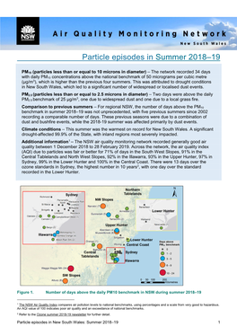 New South Wales Summer 2018-19 Particle Episode Newsletter