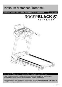 Platinum Motorized Treadmill