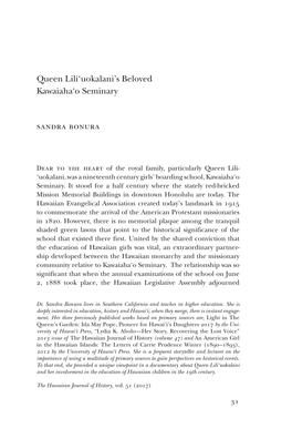 Queen Lili'uokalani's Beloved Kawaiaha'o Seminary
