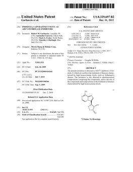 (12) United States Patent (10) Patent No.: US 8,329,697 B2 Garbaccio Et Al