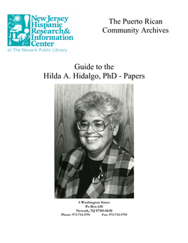 Guide to the Hilda A. Hidalgo, Phd - Papers