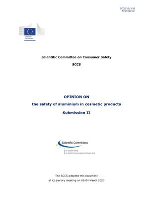 Opinion of the Scientific Committee on Consumer Safety on O