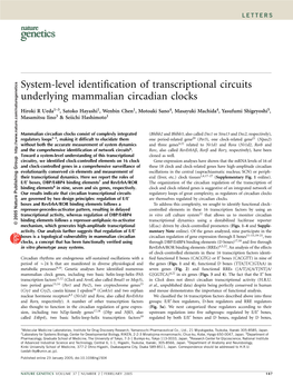 System-Level Identification of Transcriptional Circuits Underlying