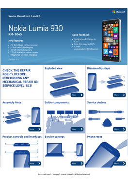 Nokia Lumia 930 RM-1045 Send Feedback