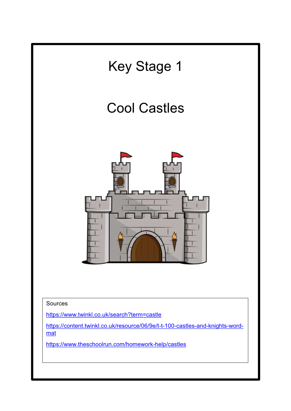 Key Stage 1 Cool Castles