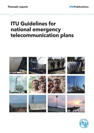 ITU Guidelines for National Emergency Telecommunication Plans