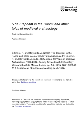 'The Elephant in the Room' and Other Tales of Medieval