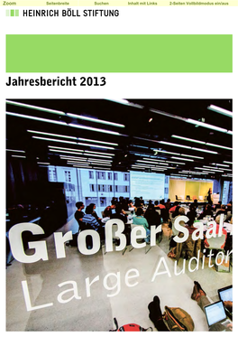 Böll Stiftung: Jahresbericht 2013