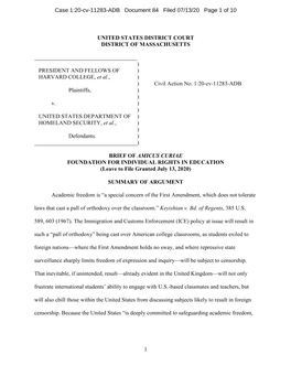 Amicus Curiae Brief in a Case Holding That a High School Cheerleader’S Online Speech Was Protected by the First Amendment)