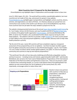 Most Countries Aren't Prepared for the Next Epidemic