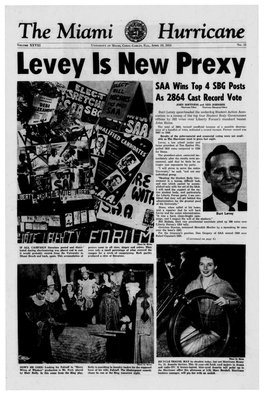 The Miami Hurricane VOLUME XXVIII Imvkksn V OK MIAMI, CORAL GAELICS, FLA., APRIL 23, 1954 No