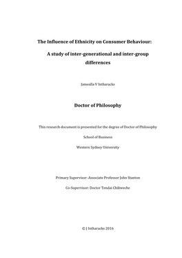 The Influence of Ethnicity on Consumer Behaviour