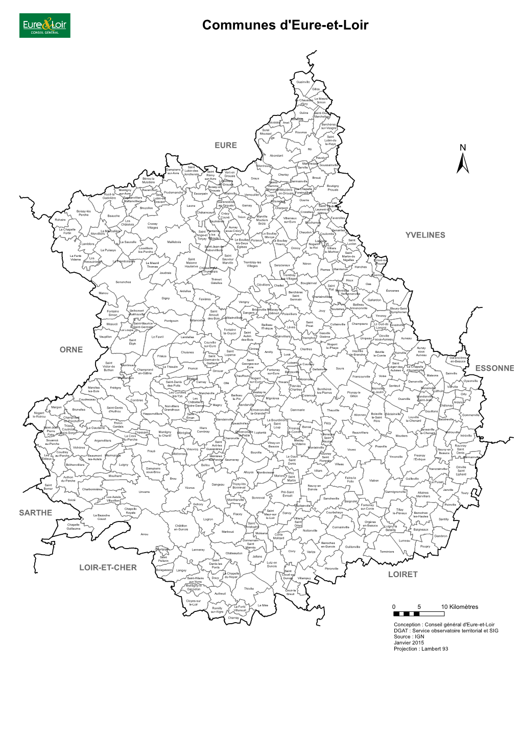 Communes D'eure-Et-Loir