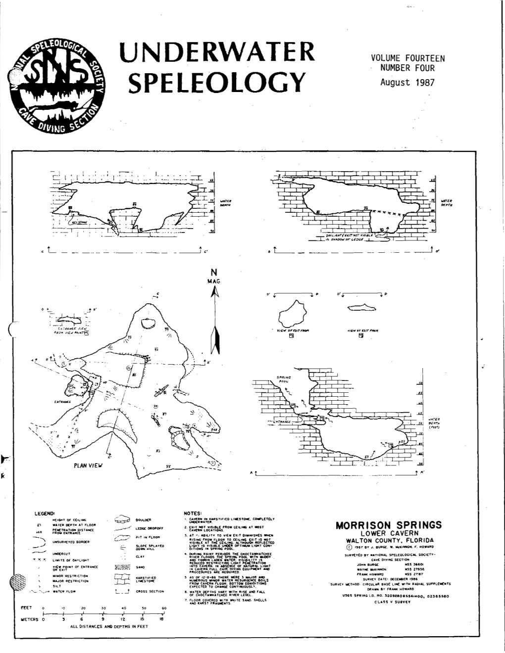 UNDERWATER VOLUME FOURTEEN NUMBER FOUR SPELEOLOGY August 1987