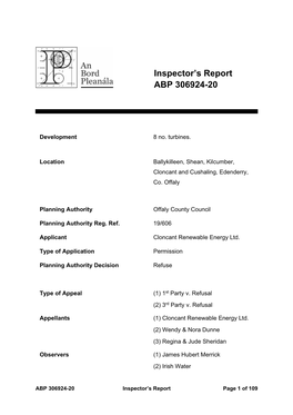 Report Template Normal Planning Appeal