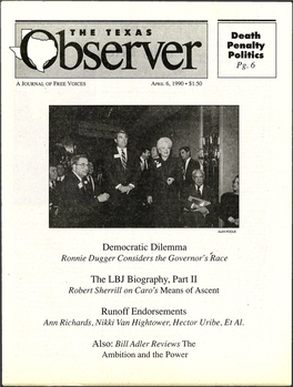 Democratic Dilemma the LBJ Biography, Part II Runoff