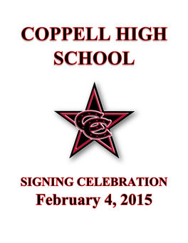 Coppell High School NLI Signing Day February 4, 2015