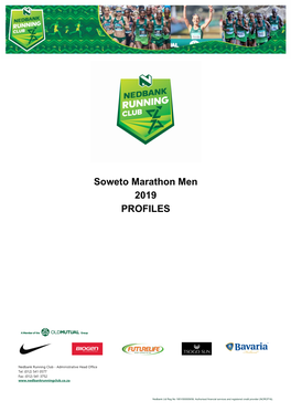 Soweto Marathon Men 2019 PROFILES
