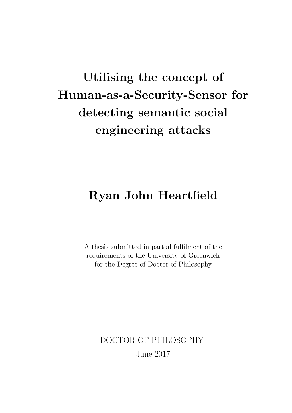 Utilising the Concept of Human-As-A-Security-Sensor for Detecting Semantic Social Engineering Attacks