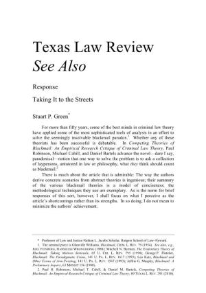 Texas Law Review See Also