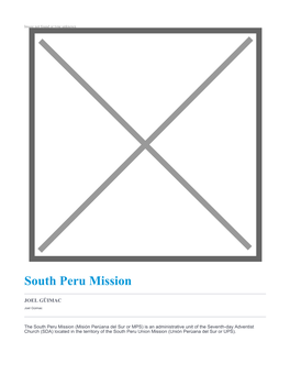 South Peru Mission