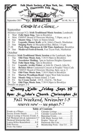 Fall Weekend, November 1-3 Danny Kalb: Friday, Sept. 20