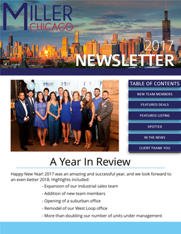 Miller Chicago Newsletter